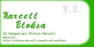 marcell bloksa business card